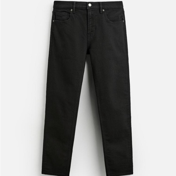 Zara The Skinny Fit Sleek Form Fitting Stretch Jean Pants, Black, Size 29 - Picture 5 of 13